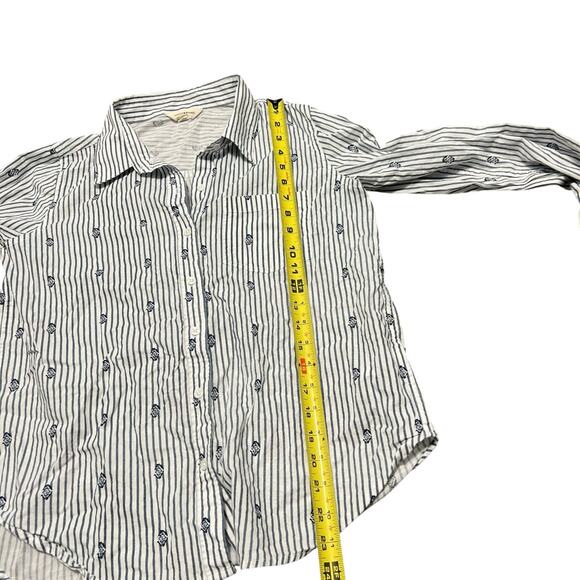 LUCKY BRAND Women’s Striped Collared Button Down Blouse Size S - Picture 6 of 7